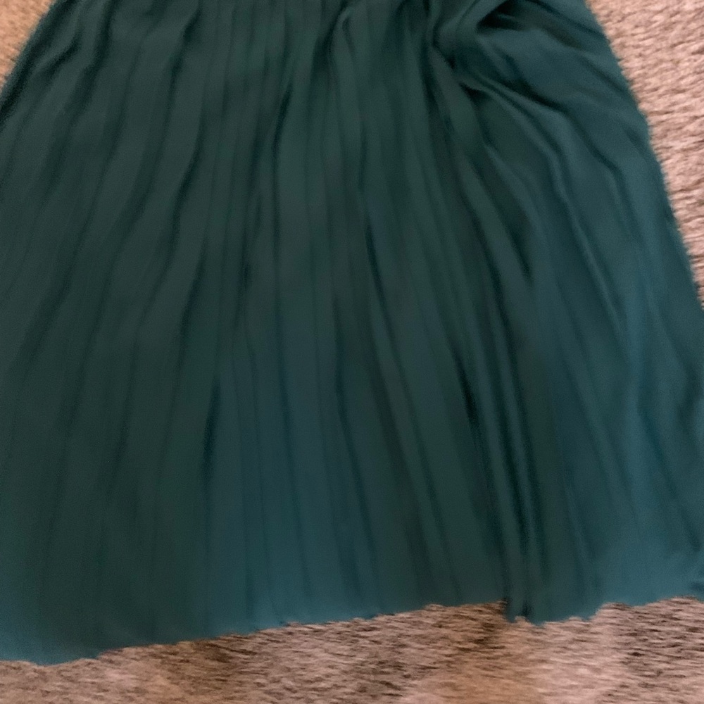 JCrew Hunter Green Pleated Midi Skirt - Picture 9 of 11